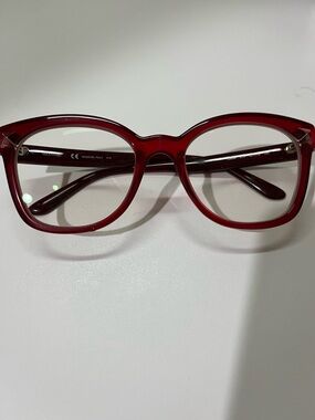 Valentino Red Oversized Rounded Glasses